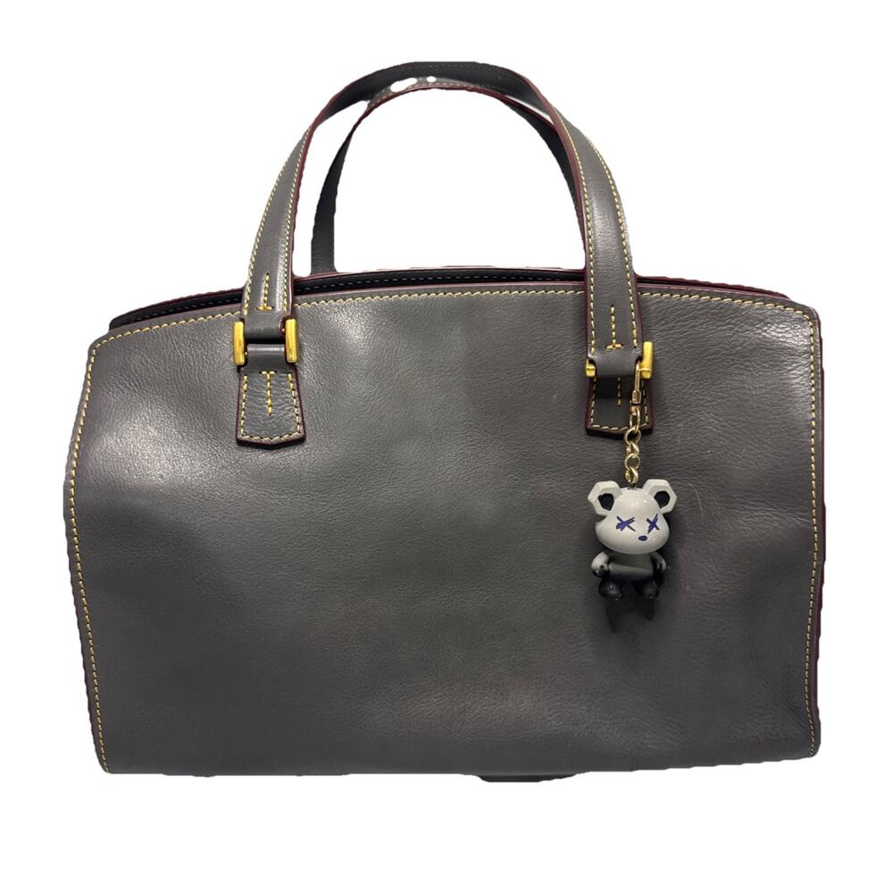 Dooney & Bourke Florentine Leather Shoulder Bag Gray Blue - Picture 2 of 16